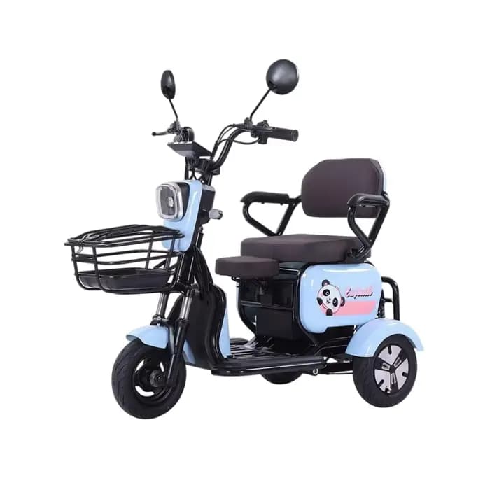 Scooter électrique familial 800W à 3 roues pour adultes et femmes, avec panier et siège, 48V 30AH, t