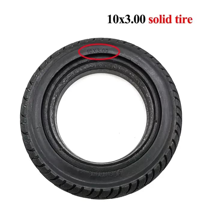 Pneu plein de 10 pouces pour trottinette électrique, 10x3.0, sans air, pour roue arrière, anti-creva