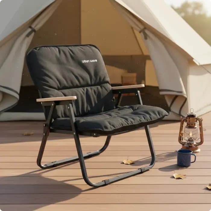 Chaise longue pliante portable pour le camping, mobilier d'extérieur facile à transporter, structure