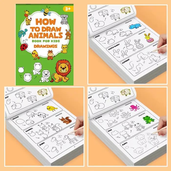 Comment dessiner des animaux livre de dessin étape par étape-apprentissage de la peinture, parfait p