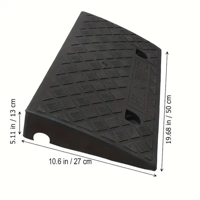 Rampe de seuil de voiture Portable, bordure en plastique avec Surface texturée, hauteur de 13CM, pou