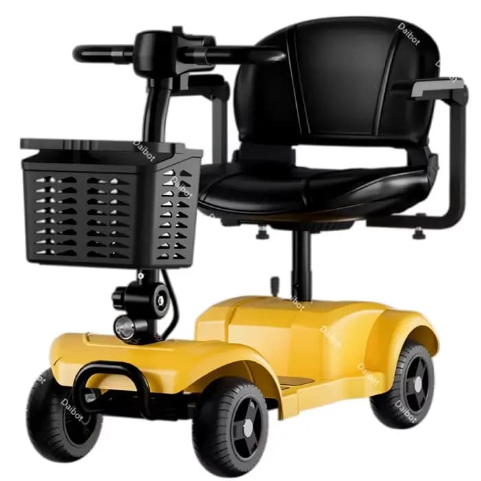 Scooter de mobilité adulte 4 roues pliable pré-assemblé avec siège/accoudoir/choc de Suspension régl