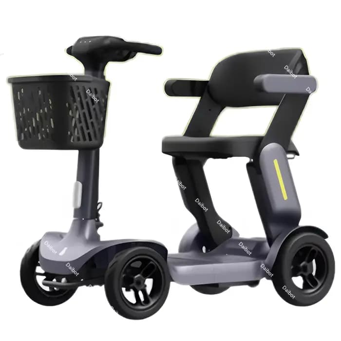Scooter de mobilité de 10 pouces pour personnes âgées Scooter électrique pliable léger de 250 W hand