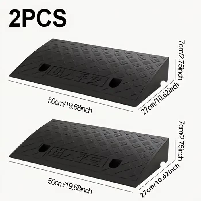 Rampe pour fauteuil roulant de voiture 2 pièces, rampe de seuil portable pour animaux/personnes âgée