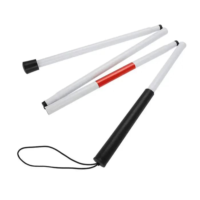 Canne aveugle pliante, bâton de marche en aluminium, béquille réfléchissante, canne de marche aveugl