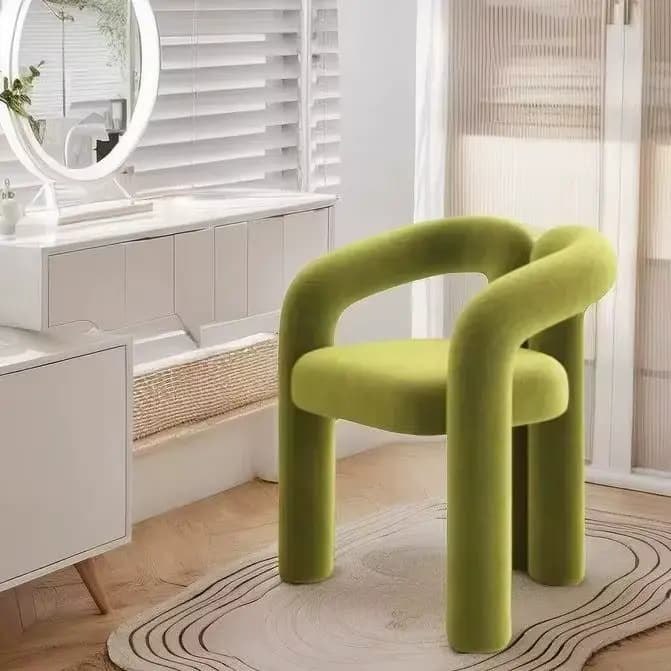 Fauteuil en tissu velours doux et respirant pour salon de manucure, structure robuste et confortable