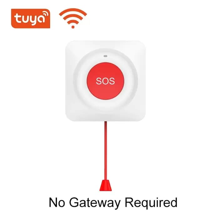 Bouton SOS d'urgence intelligent Tuya WiFi/Zigbee, bouton d'appel sans fil pour personnes âgées et p