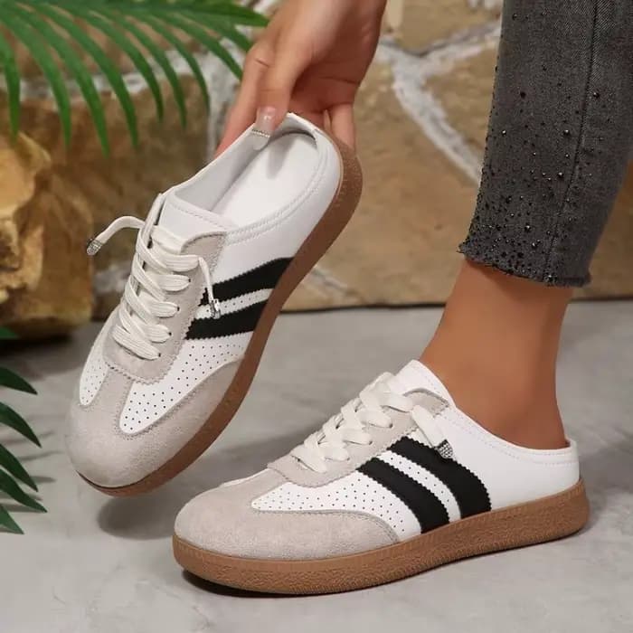 Nouvelles baskets mules pour femmes 2026 – Chaussures décontractées respirantes à lacets, antidérapa