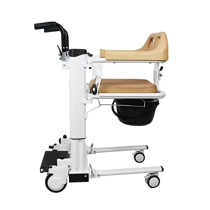 Plateforme élévatrice pour fauteuil roulant, adaptée aux toilettes de voiture, permettant au patient