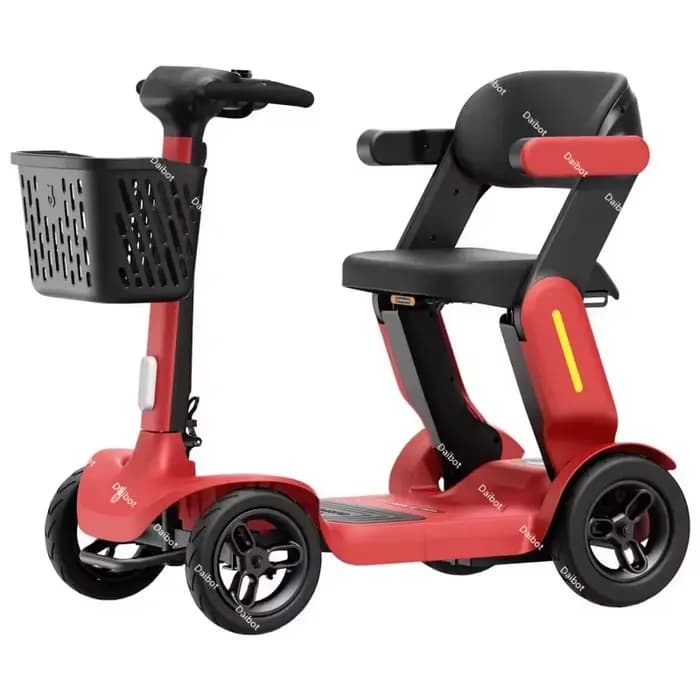 Scooter de mobilité pliant pour personnes âgées handicapées 4 roues avec siège intelligent tourner l