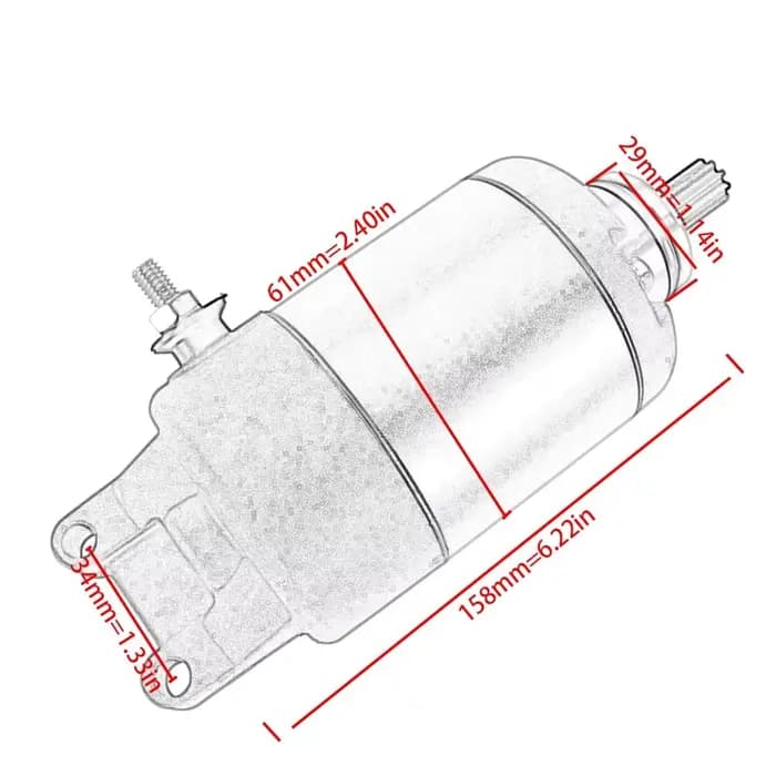 Démarreur de moto pour Aprilia SCARABEO, OEM AP2QCA000648, 125-200, 2007-2012, 2007, 2008, 2009, 201