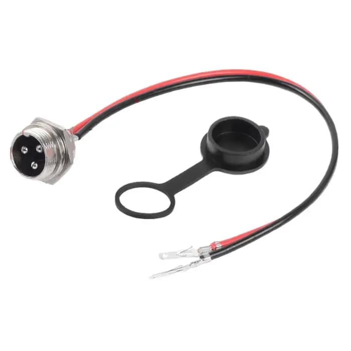 Câble de Port de chargement à 3 broches pour Scooter électrique, anti-poussière, tête d'aviation, co