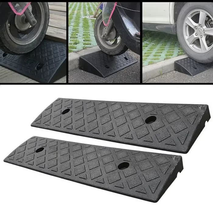 2 pièces rampe Kerb en plastique 500x130x30mm rampe de seuil antidérapante pour voitures vélos faute