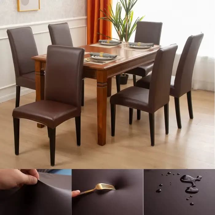 Housses de chaise de salle à manger, housse de protection de chaise de salle à manger extensible imp