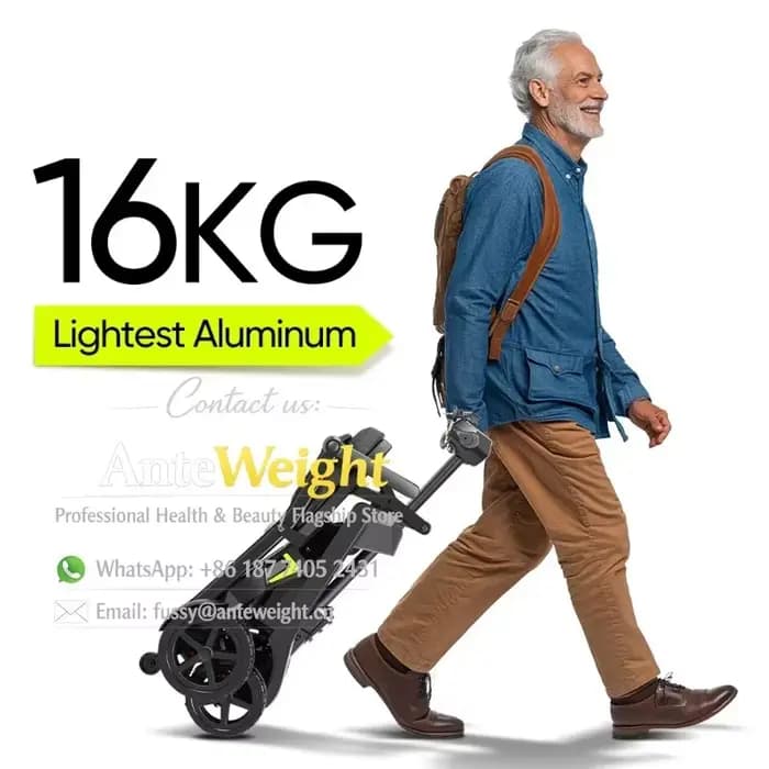 Scooter de mobilité léger de 16 kg pour les voyages, approuvé par les compagnies aériennes, scooter 
