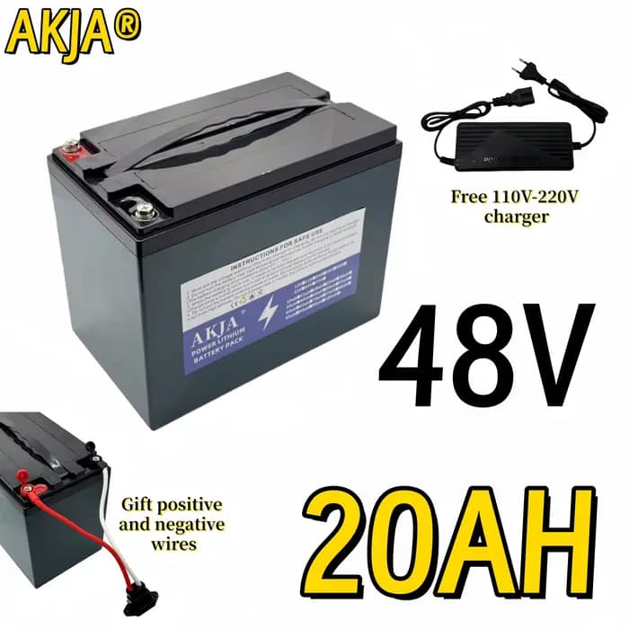 Batterie rechargeable 72V 20Ah 60V 48V avec protection contre les surcharges BMS, livraison rapide p