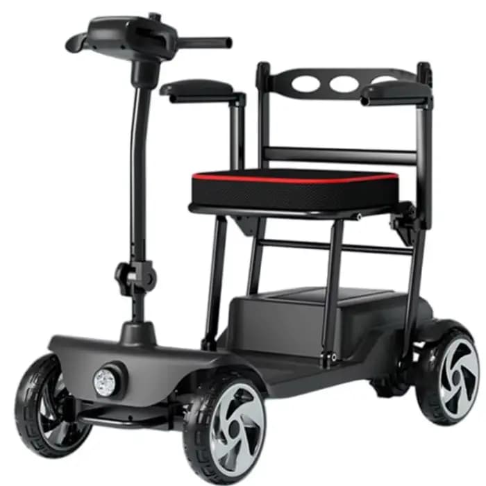 Scooter de mobilité adulte pliable léger scooter électrique 4 roues avec siège 350W batterie amovibl