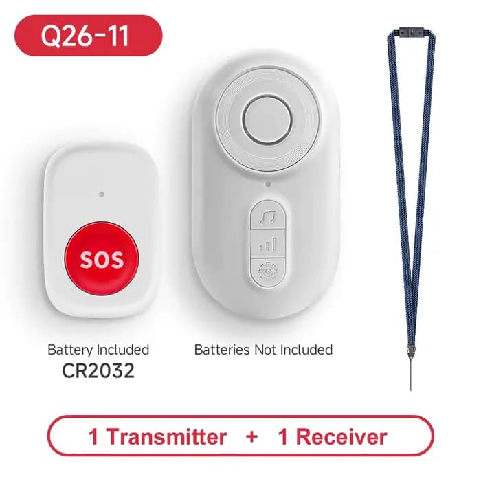 Boutons d'appel sans fil pour soignants, système d'alerte SOS pour la surveillance des personnes âgé