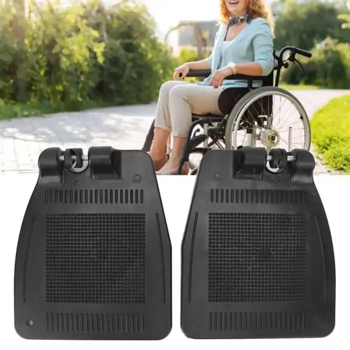 1 paire de repose-pieds épais pour fauteuil roulant, 19x16cm