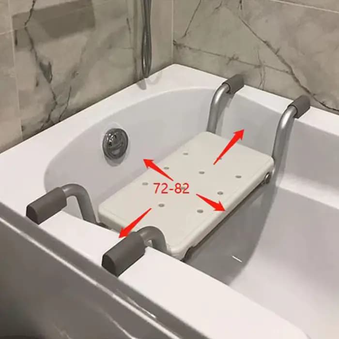 Chaise de bain en alliage d'aluminium, siège de baignoire réglable en largeur, support de baignoire 