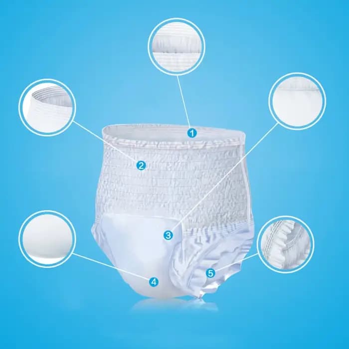 Couches jetables pour adultes, sous-vêtements pour personnes âgées, 15 pièces, pantalons hygiéniques