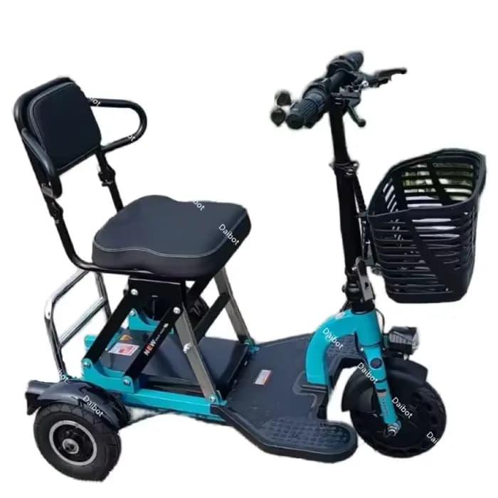 Scooter électrique pliant à 3 roues 300W, pour personnes handicapées, avec batterie amovible, Mini T