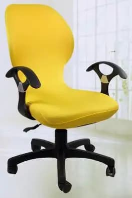 Juste de chaise d'ordinateur de bureau coordonnante élastique, housse de chaise de bureau rotative u