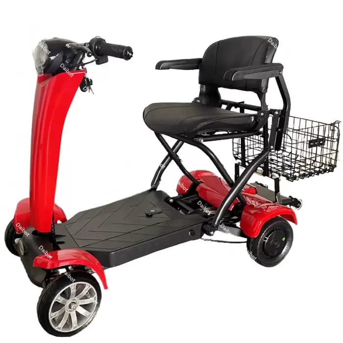Scooters de mobilité pour personnes âgées avec véhicule électrique pliable à distance à 4 roues adul