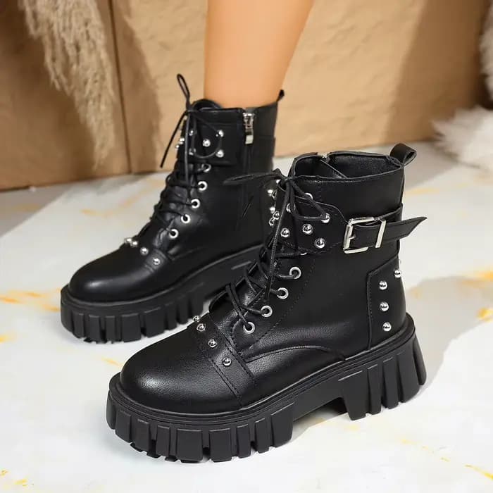 2025 femmes bottines mode confortable élégant anti-dérapant bottes marche plate-forme chaussures De 