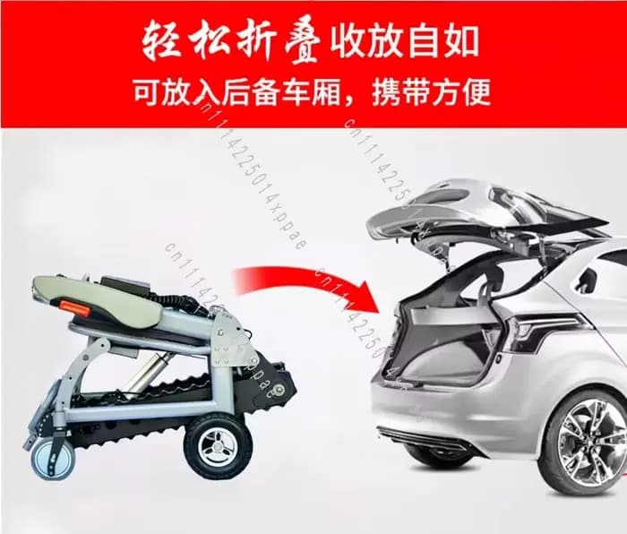 Aide au transport pliable et portable pour fauteuil roulant monte-escaliers pour personnes âgées et 
