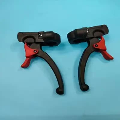 Poignée de frein autobloquante en plastique pour fauteuil roulant, 2 pièces