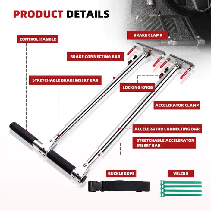 Commande manuelle portable pour conducteurs handicapés Adaptation universelle de voiture