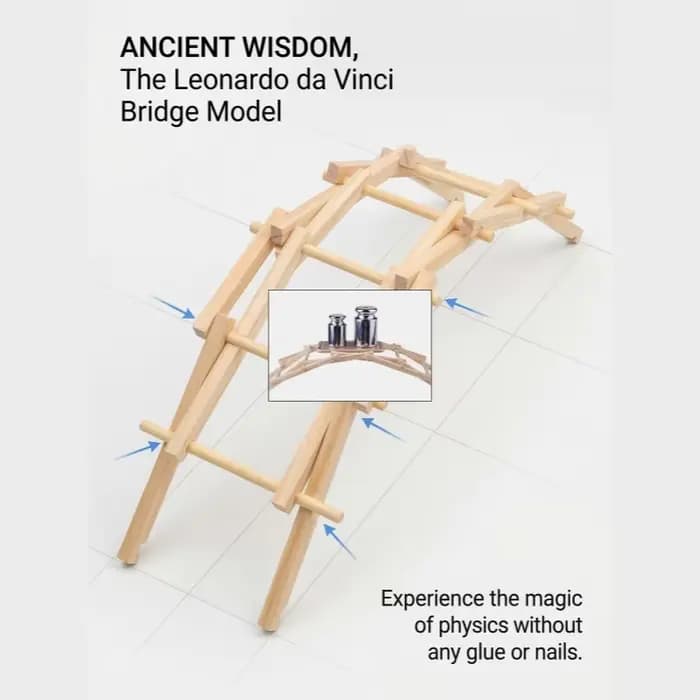 Kit de construction de pont en bois Beili, modèle de pont en arc, blocs de construction DIY, jouets d'expérimentation scientifique faits à la main, cadeau pour enfants