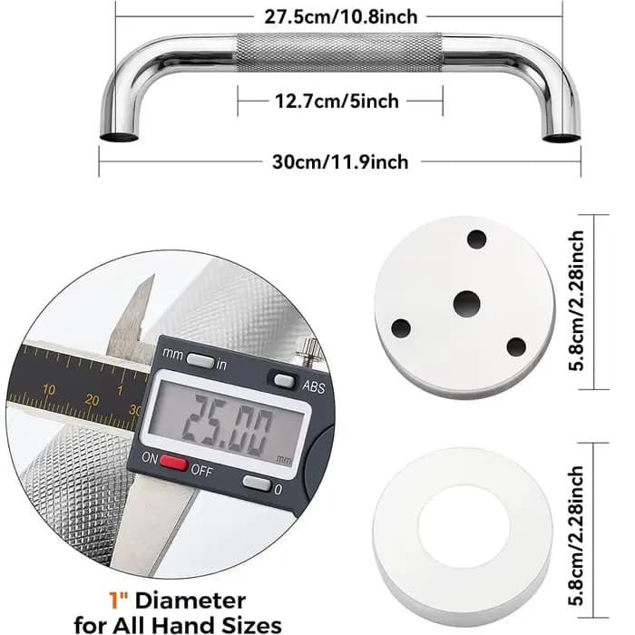 Barre d'appui de douche en acier inoxydable pour personnes âgées