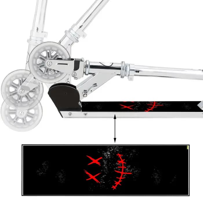 Autocollant de scooter à motif graffiti visage souriant d'horreur rouge sang