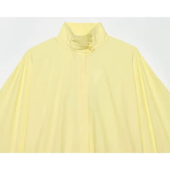 Chemisiers à col montant pour femmes Nouveauté Été 2026 Décontracté Manches bouffantes Couleur unie Chemisiers et blouses élégants pour femmes Hauts chics pour dames