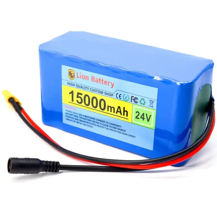 Batterie au lithium 24 V 15 Ah pour fauteuils roulants | Pack rechargeable 7S3P 18650 15 000 mAh | avec chargeur rapide