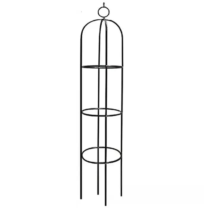 1 pièce Treillis de jardin en métal, Obélisque, 188 cm de hauteur, support pour plantes grimpantes, pour fleurs en pot, vignes, roses et clématites d'extérieur