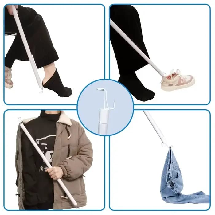 Chausse-pied multifonctionnel détachable pour personnes à mobilité réduite