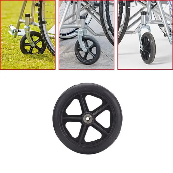 1/2 pièces 6/7/8 pouces roue de remplacement pour fauteuils roulants Rollator marcheurs fauteuil roulant