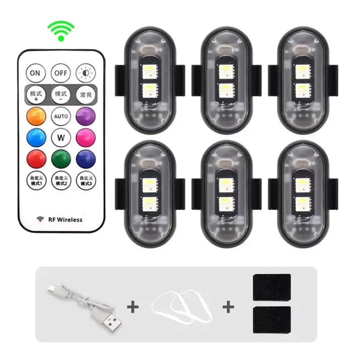 Lumières stroboscopiques Led RGB pour Scooter