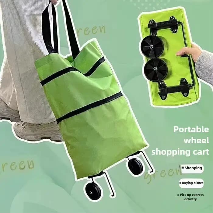 Chariot de courses pliable Portable avec roulettes