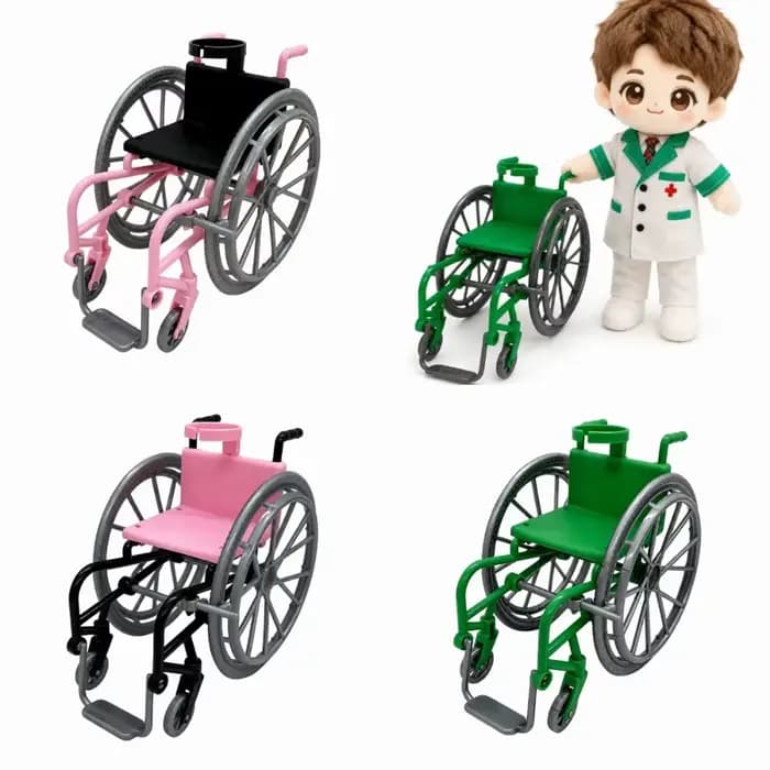Fauteuil roulant miniature à l'échelle 1/6