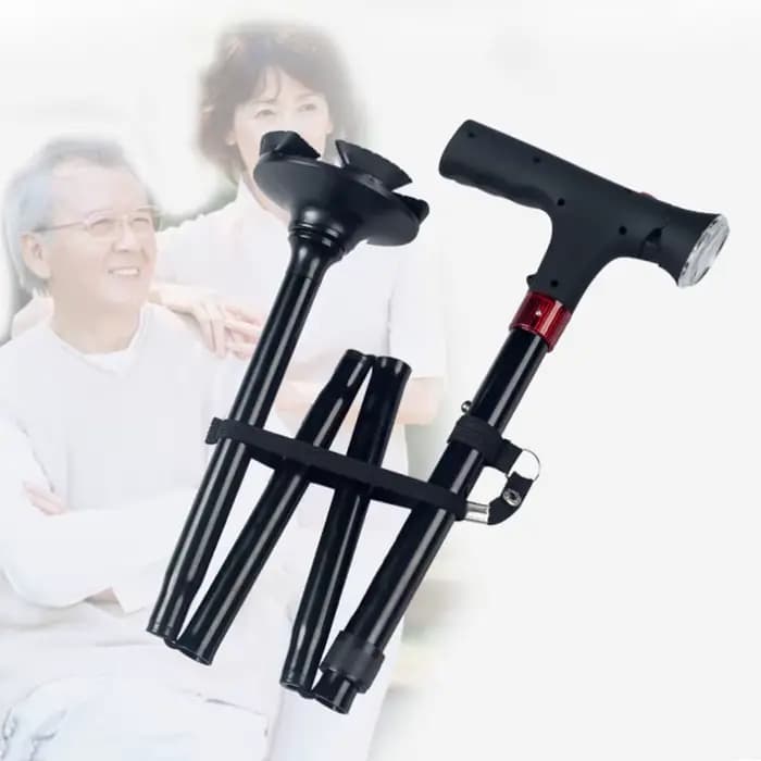 Aides à la mobilité LED canne légère pliable télescopique béquille pliante