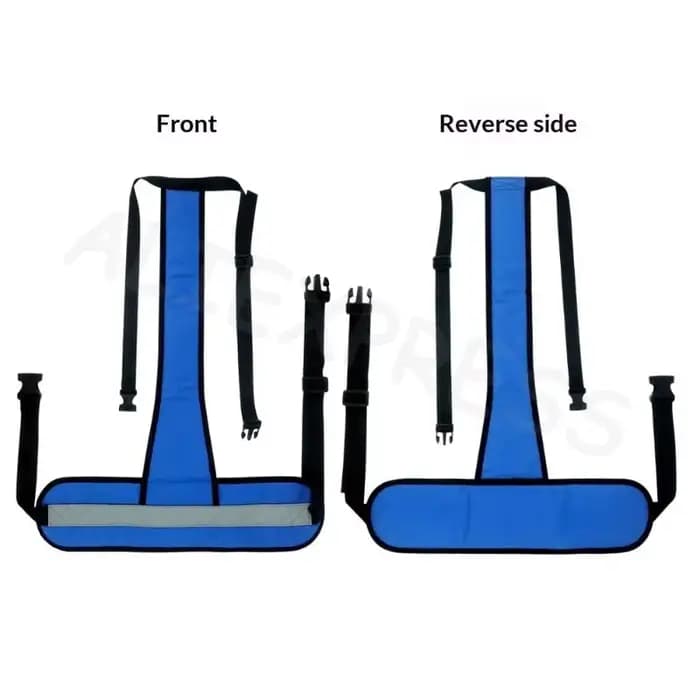 Ceinture de sécurité anti-chute pour fauteuil roulant avec coussin avant réglable