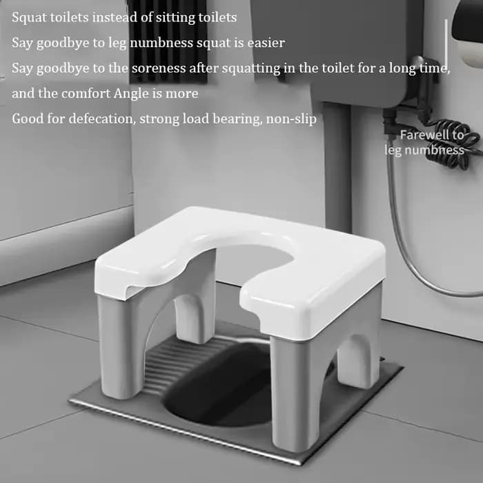 Chaise de toilette à accroupir antidérapante