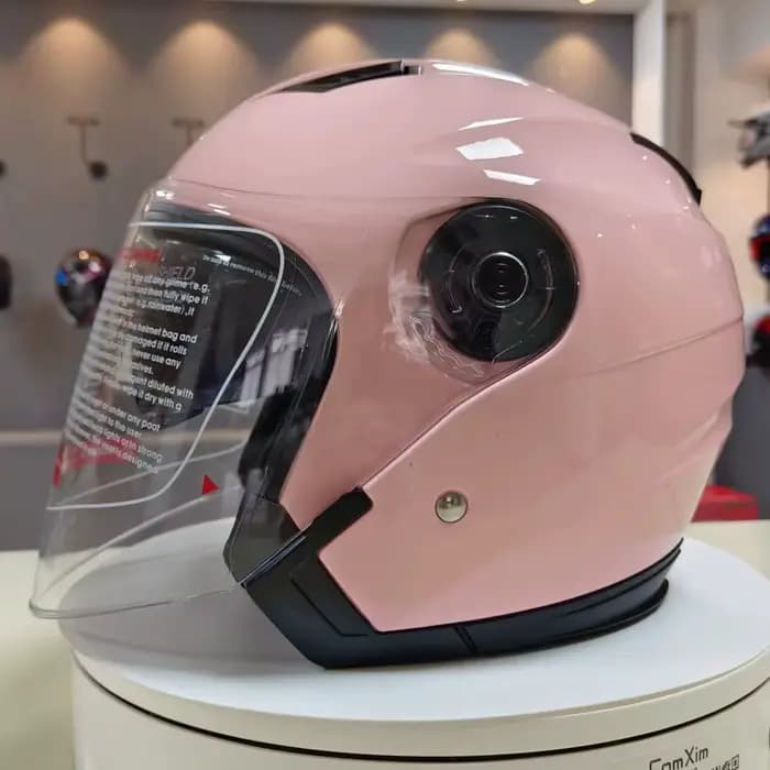 JIEKAI casque Scooter moto électrique moteur Van hommes femmes Vintage Double visière casques adapté aux quatre saisons M-XL #