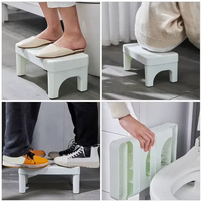 Tabouret de toilette pouf pliant pour adultes