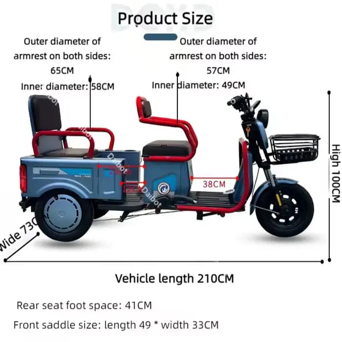 Scooter de mobilité pour Senior 3 roues