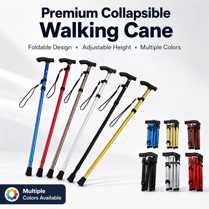 Canne de marche pliable réglable